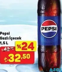PEPSİ KOLA GAZLI İÇECEK 1,5 L